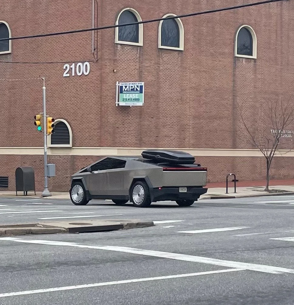 Cyber Truck with Cargo Carrier attached.