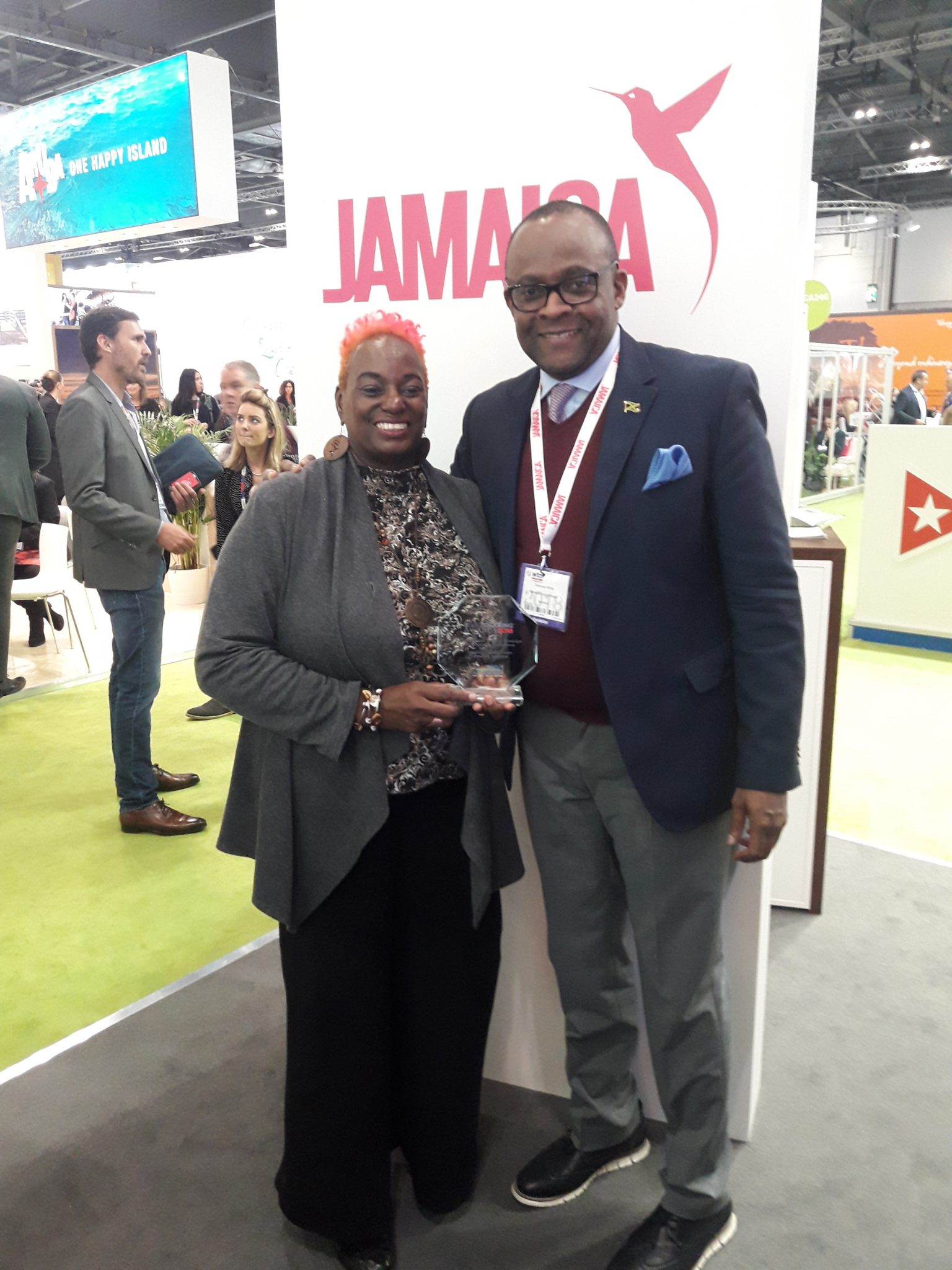 Janet Cricks and JTB Director of Tourism Donovan White