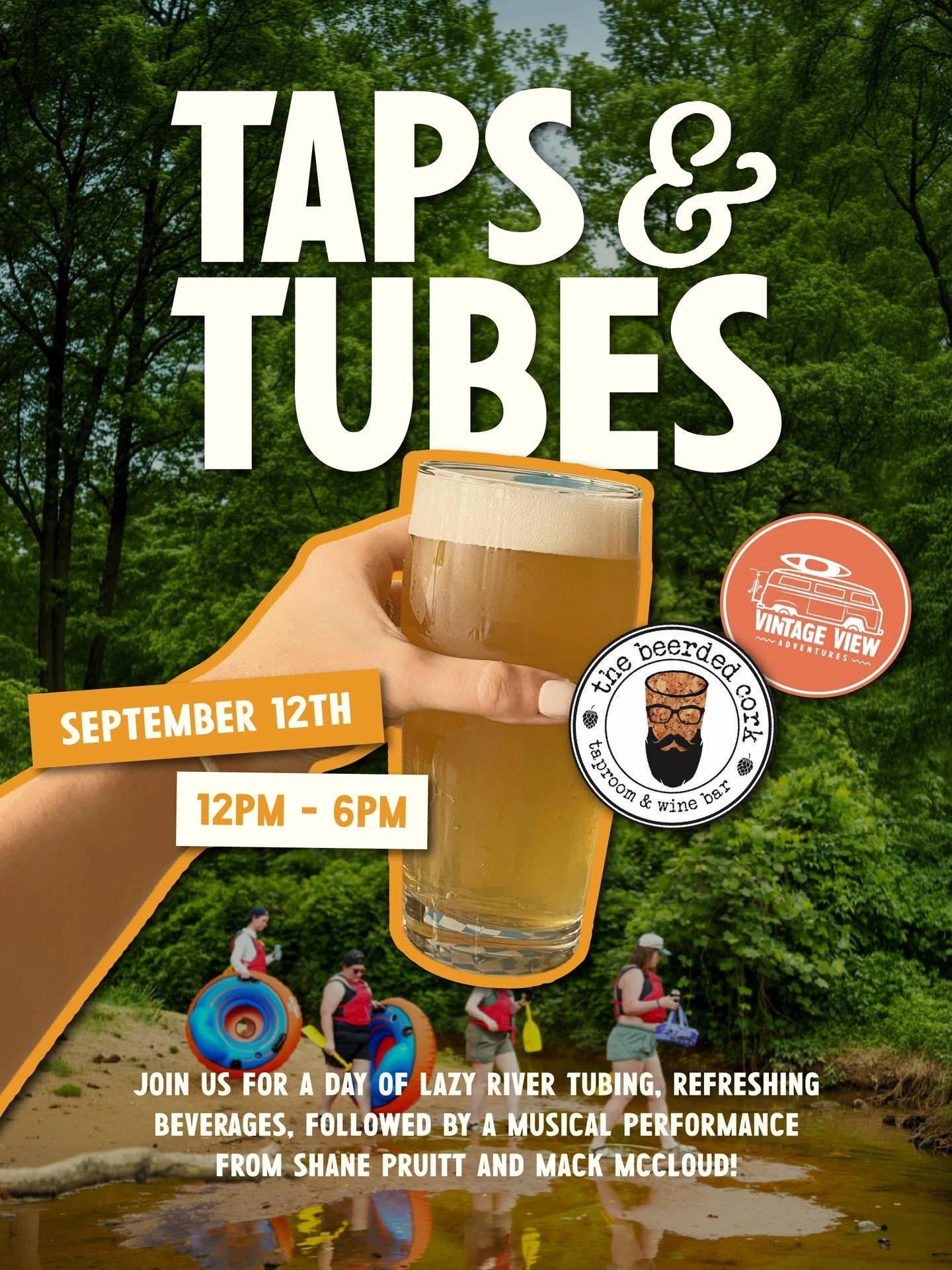 We have another Taps &amp; Tubes coming up and you are not going to want to miss this one! 🍺🌊

We are teaming up with our friends at The Beerded Cork Taproom &amp; Wine Bar for a full day out on the Pacolet River!

Here is how the day looks:

🍺 12