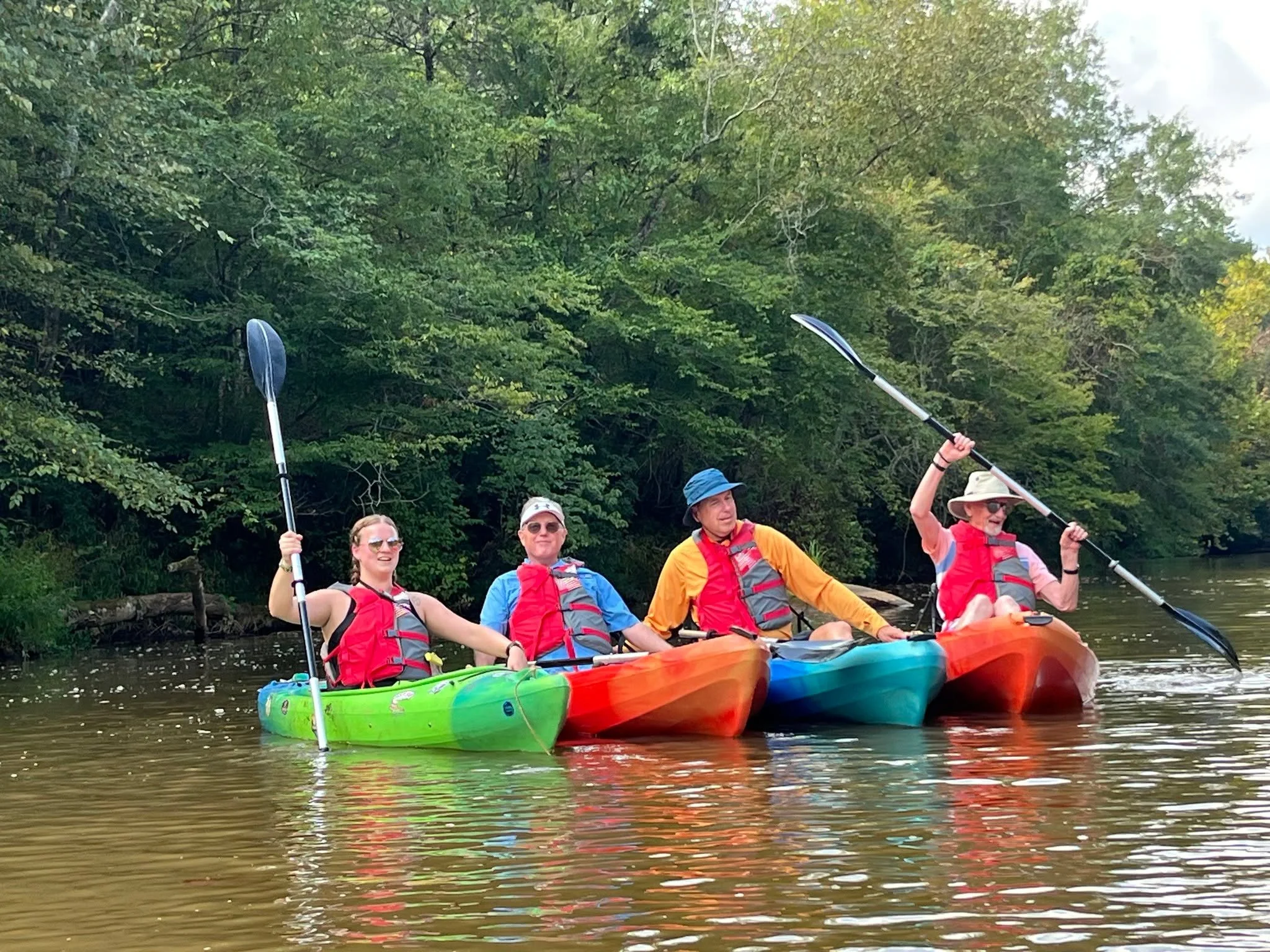 Huge shoutout to the wonderful group from Rolling Green Village in Greenville, SC! 🚣&zwj;♂️✨

We loved hosting them on the water this week for our 4-mile kayak trip. Perfect weather, great paddling, and even better company made for an unforgettable 