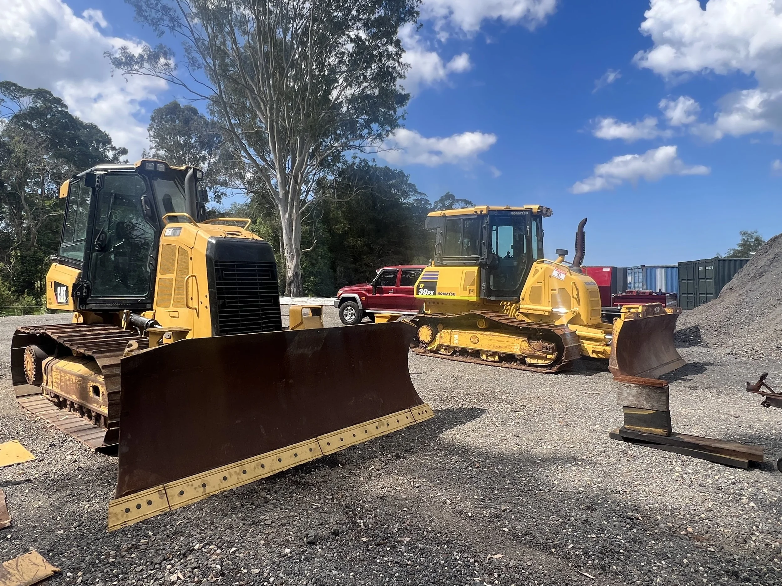 Construction yellow bulldozers  repairs and maintenance by Bambrick Mechanical Sunshine Coast