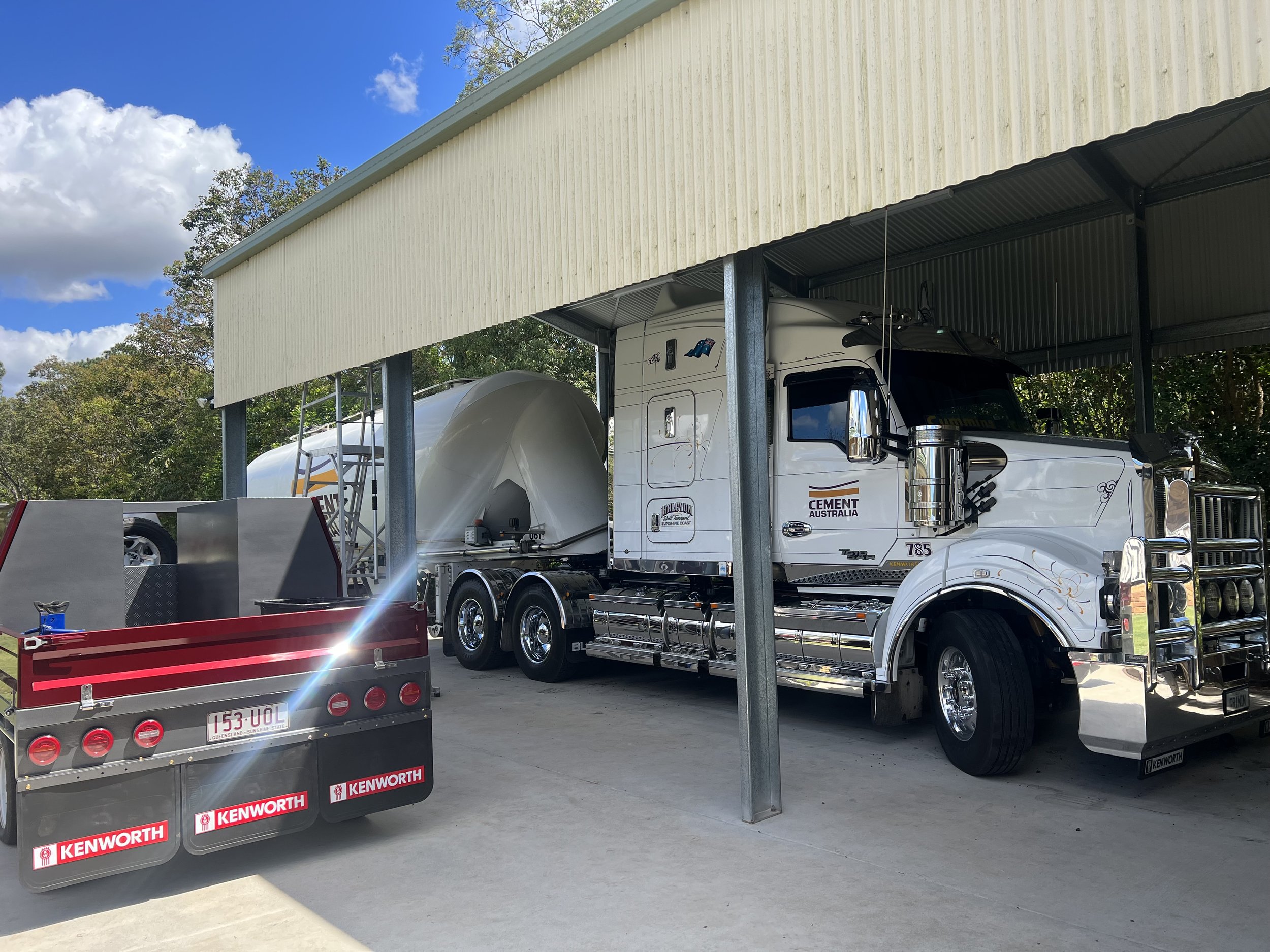 white semi-truck repairs and maintenance by Bambrick Mechanical