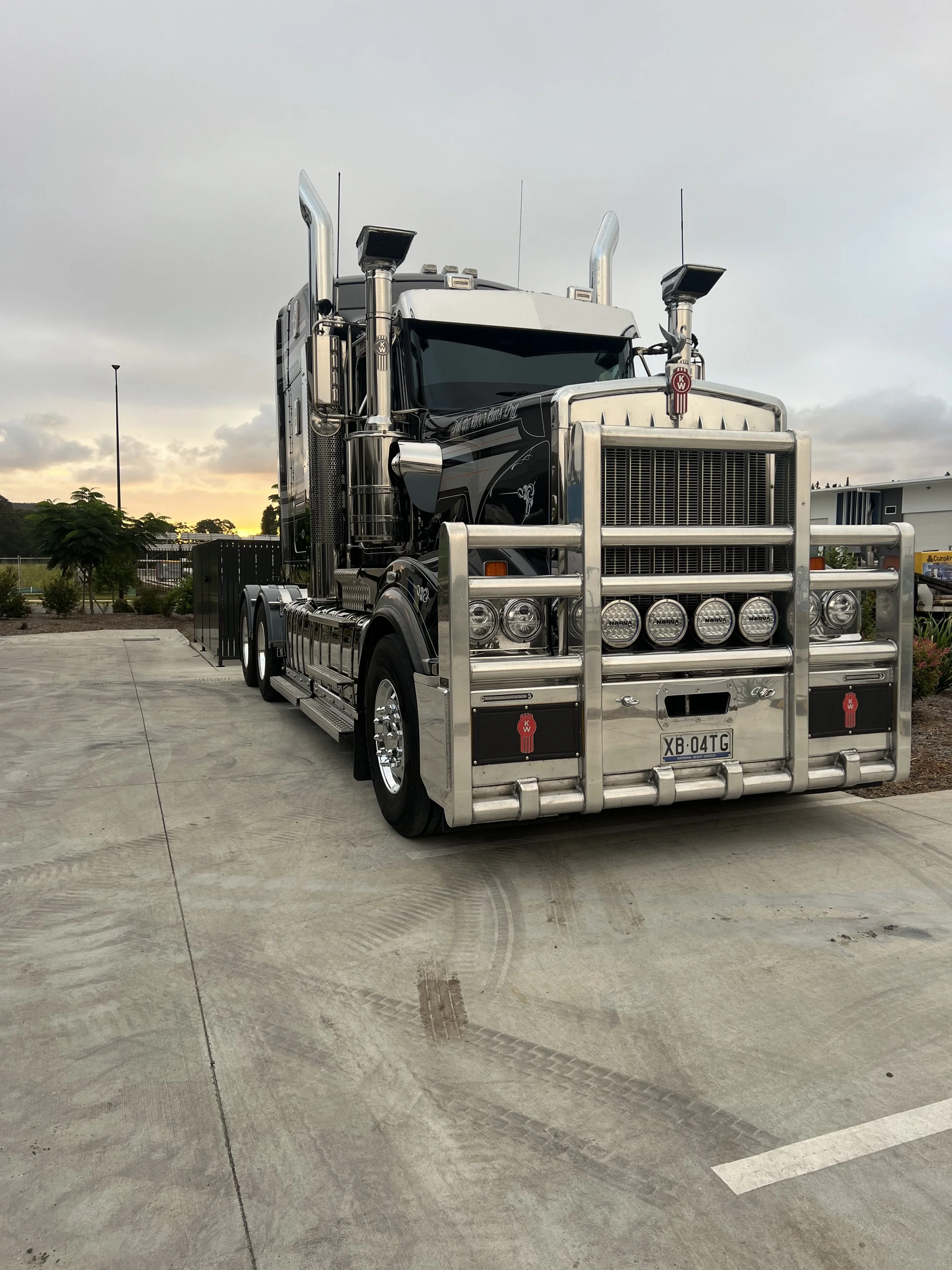 Black semi-truck repairs and maintenance by Bambrick Mechanical Sunshine Coast