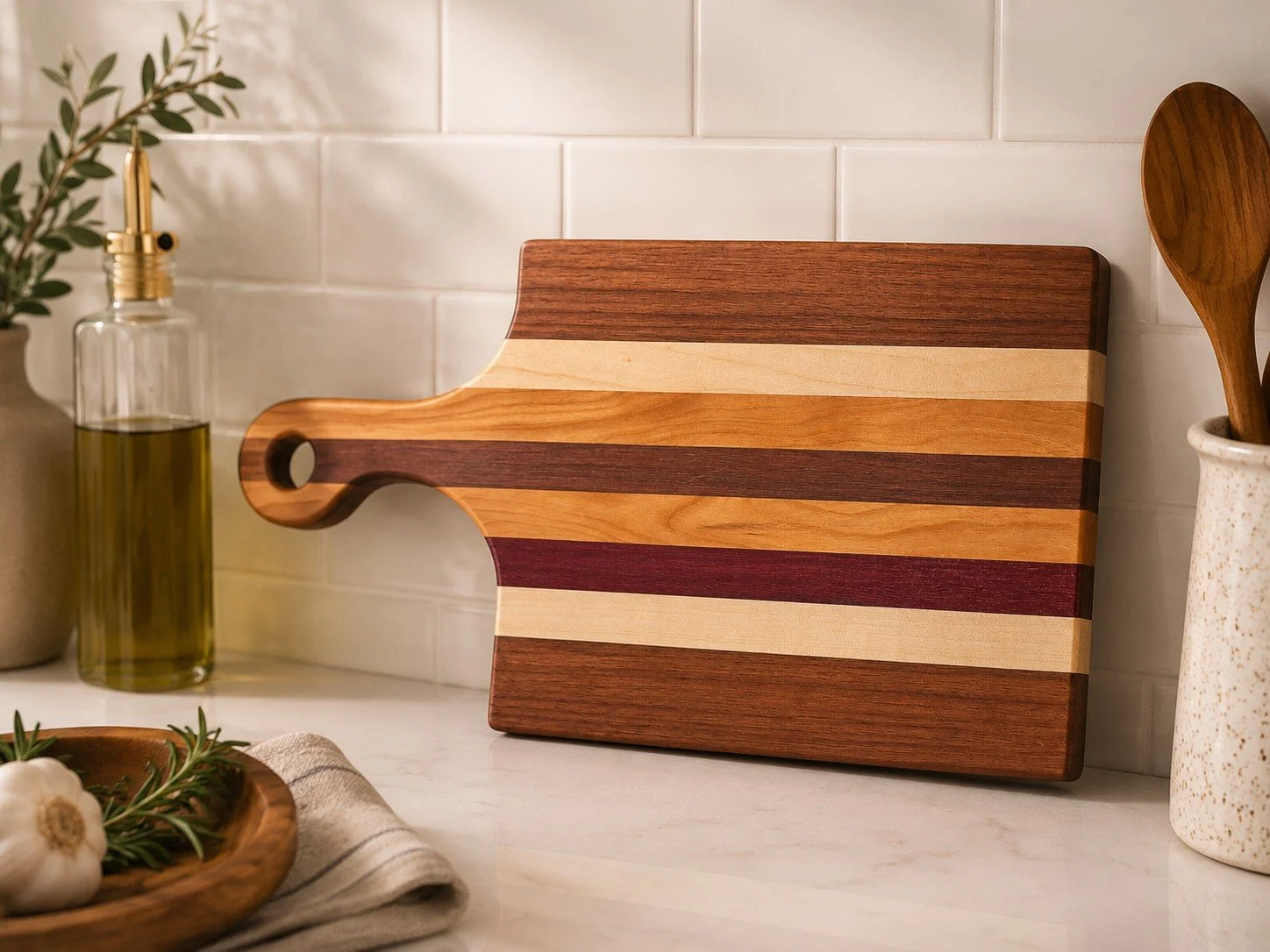 Heritage Paddle - Walnut, Maple, Cherry, Purple Heart (10x20x1)