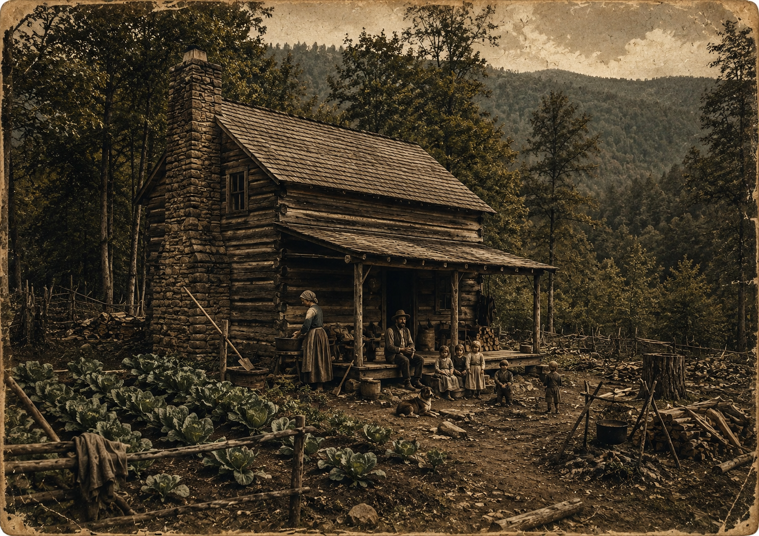 Frontier home in Rowan, North Carolina in 1765