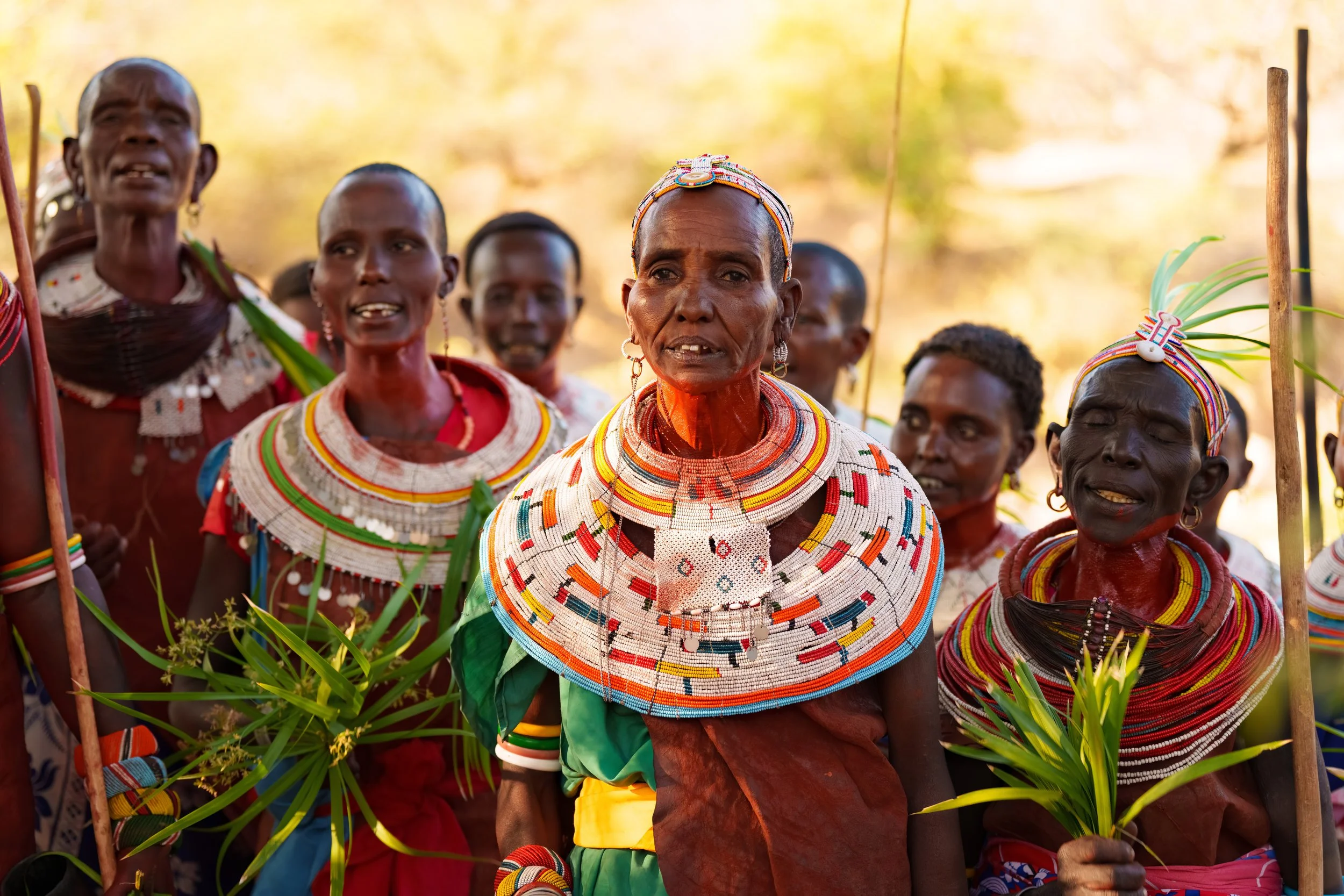 Community women gather for a meeting in Samburuland