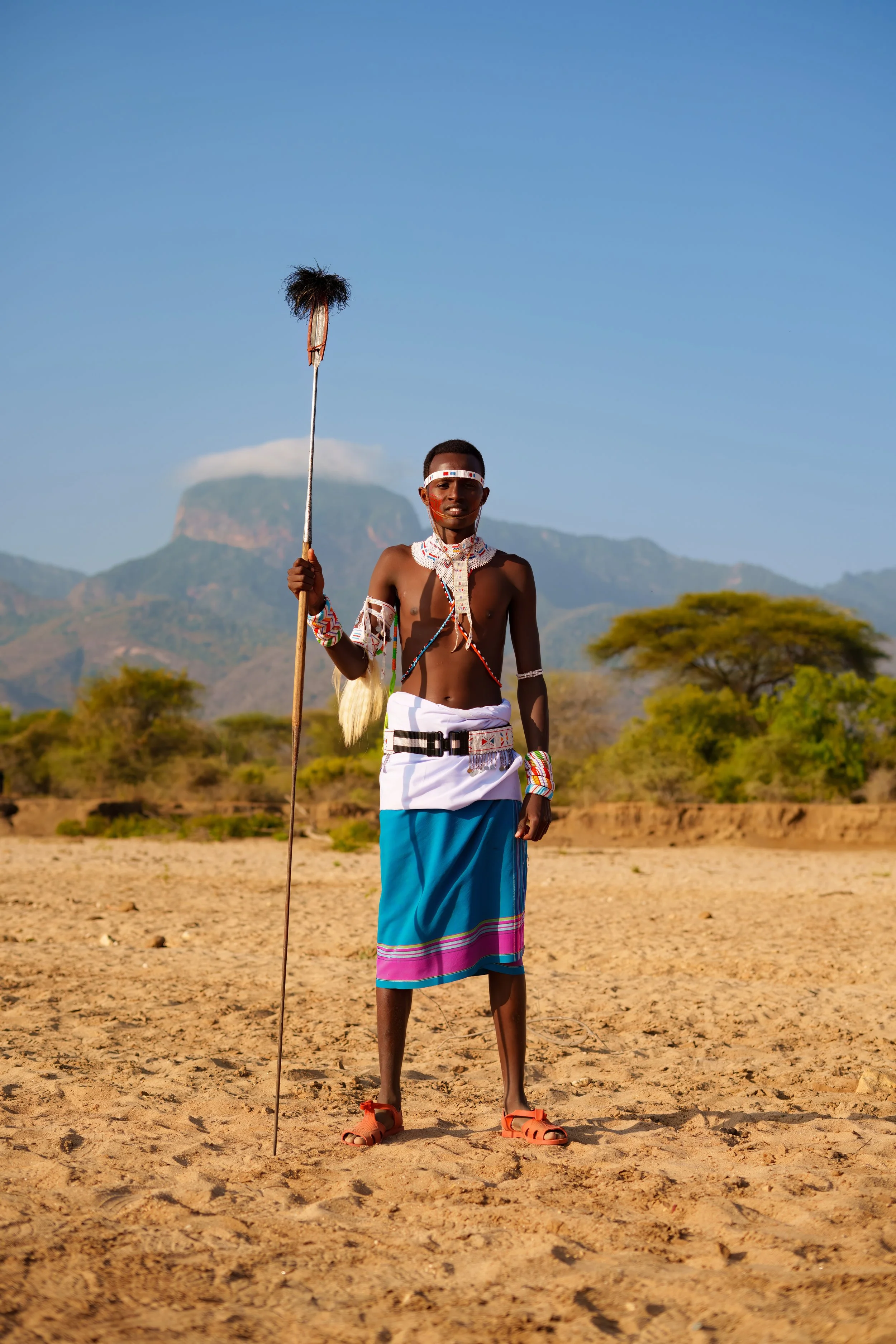 A young Samburu warrior