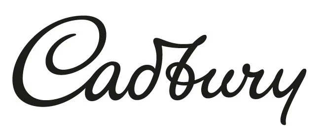 Cadbury logo in black cursive font.