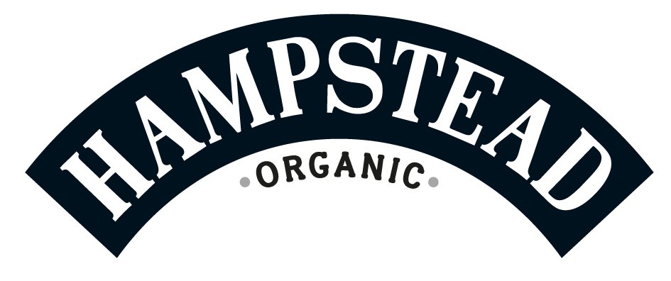 Hampstead Organic logo with black text on a white background.