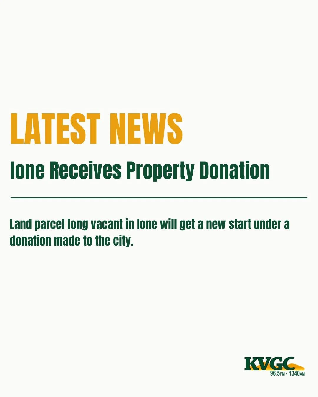 Land parcel long vacant in Ione will get a new start under a donation made to the city. Approved by the city council Tuesday night, the property formerly owned by New Jersey based Hexion, Inc. will benefit the city&rsquo;s fire department under the c