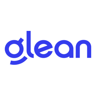 The Glean logo in blue with the word 'glean' in lowercase letters.