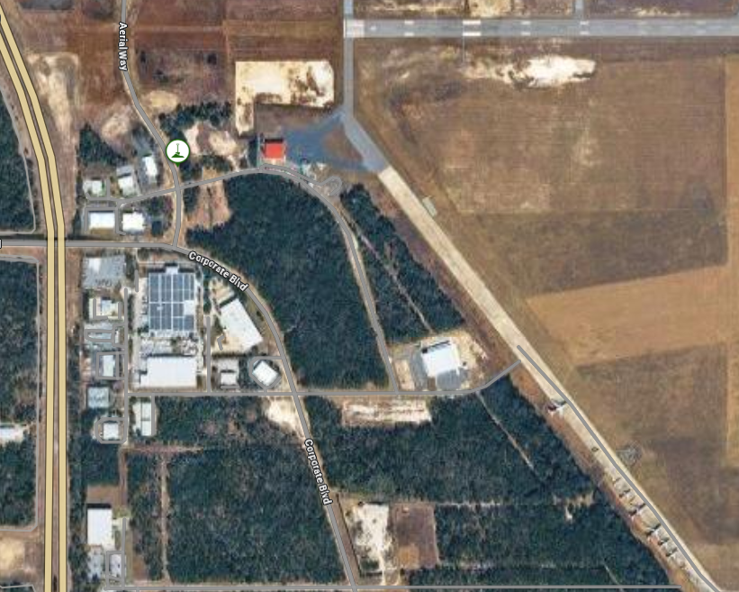 aerial image of lots 7 and 7 from the Corporate Air Park Phase 1