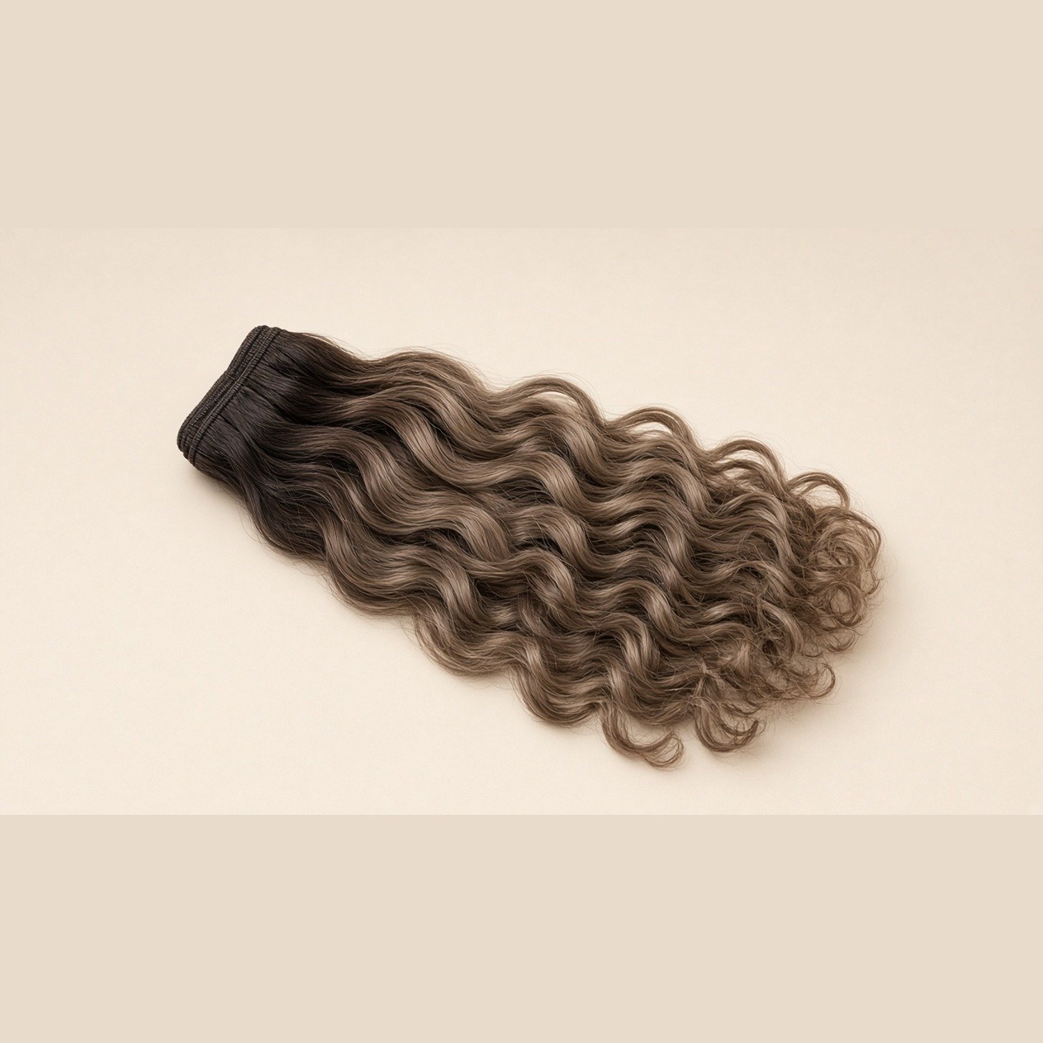 Russian Hair Extensions 24" Mocha Brown Rooted Curly