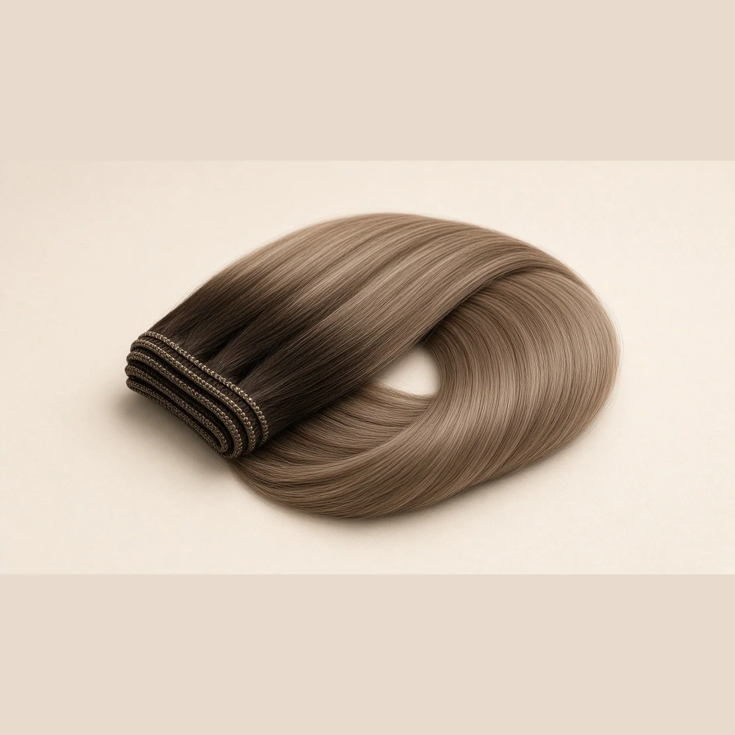 Russian Hair Extensions 18" Mocha Brown Rooted Straight