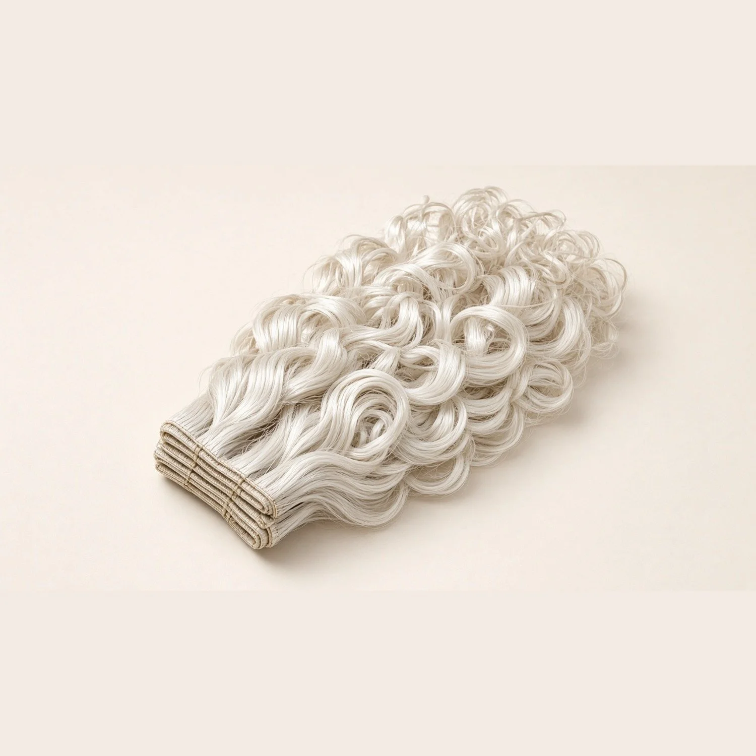 Russian Hair Extensions 18" Platinum Blonde Curly