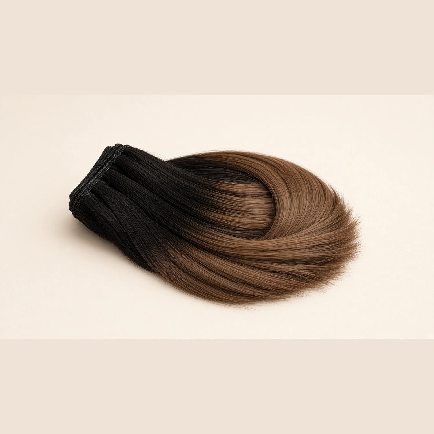Russian Hair Extensions 18" #T1B/MM Off-Black to Mocha Melt Straight