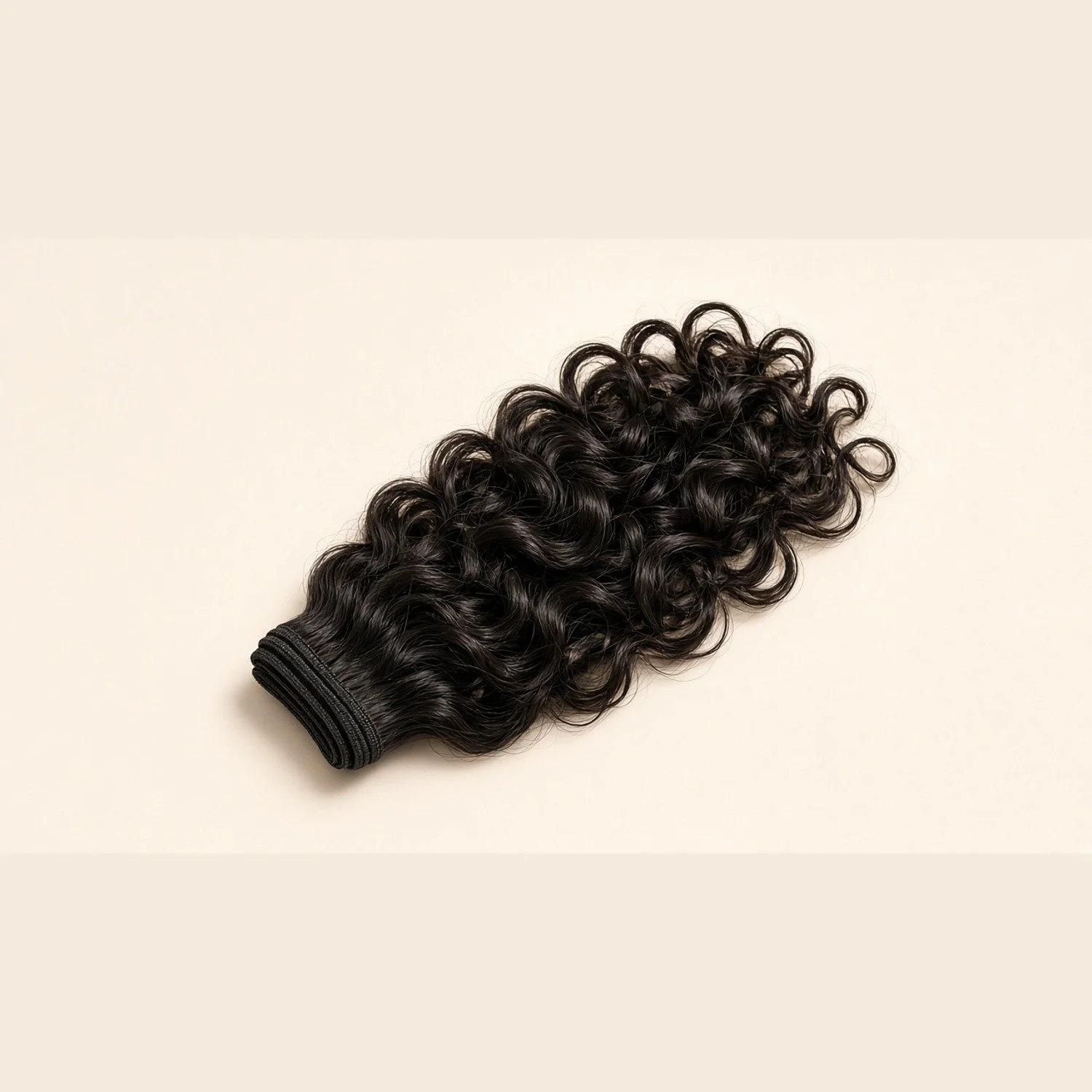 Russian Hair Extensions 18" #1B Natural Black Curly