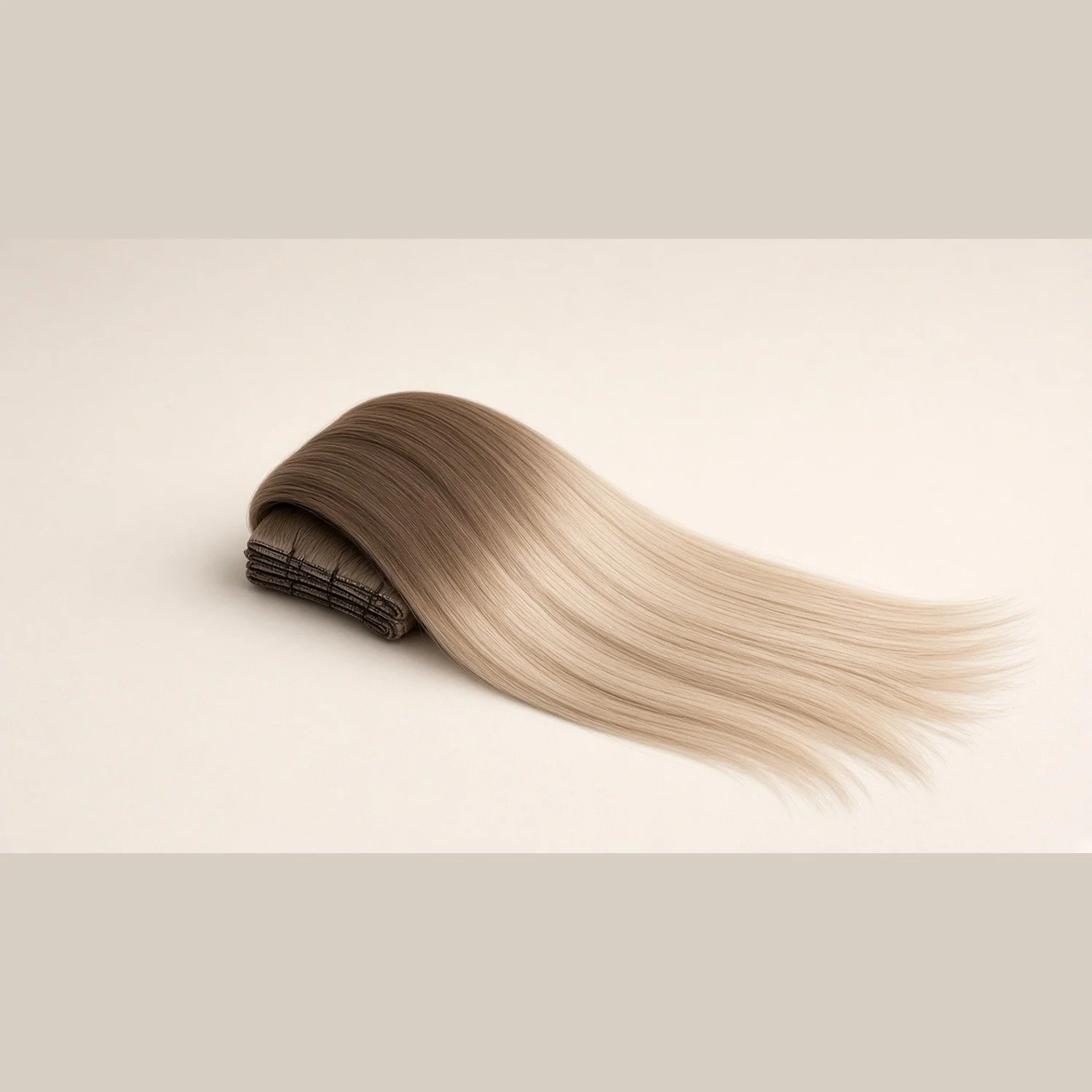 Russian Hair Extensions 18" #T7/#22 Ombre Ash Brown to Beige Blonde Straight
