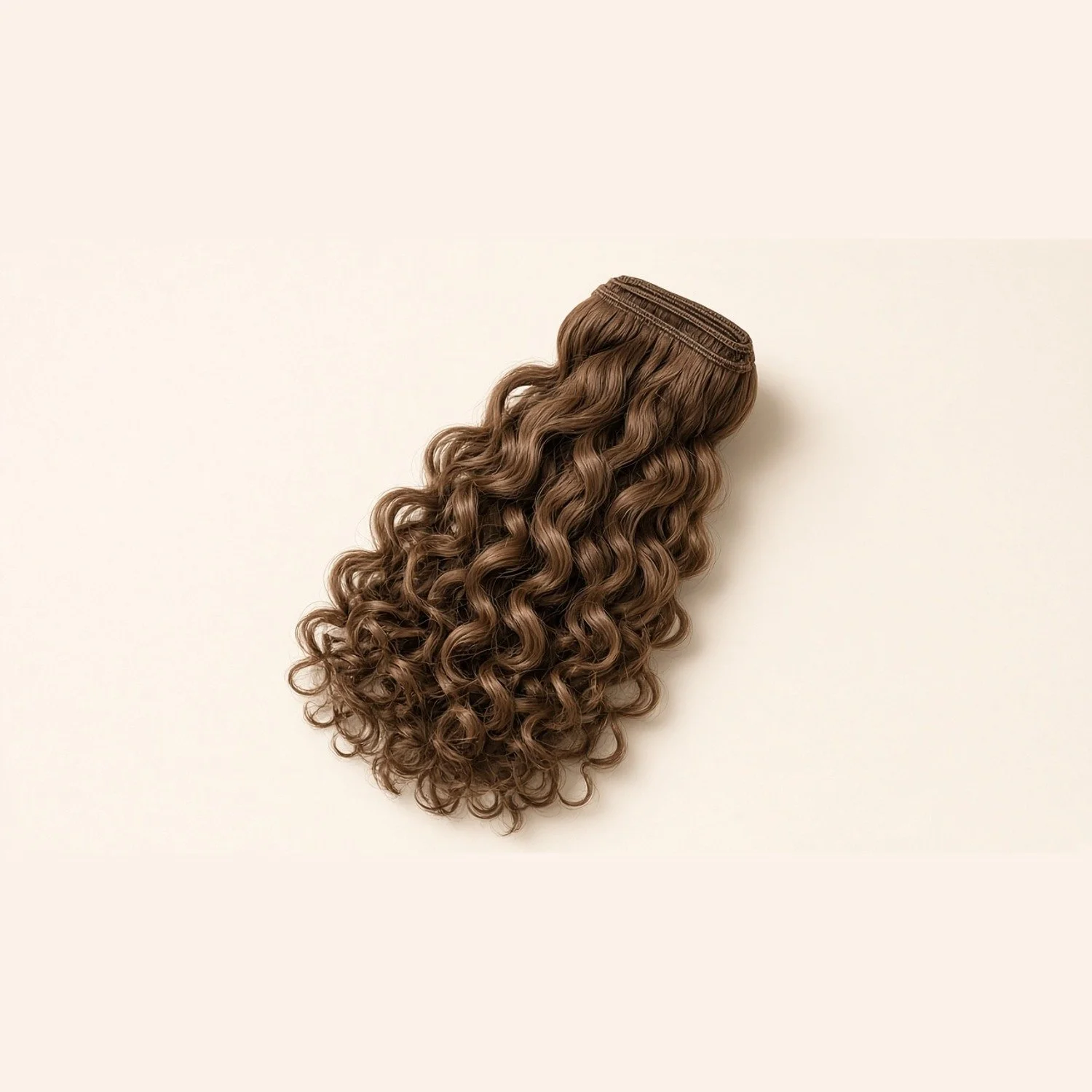 Russian Hair Extensions 18" #6 Light Brown / Mocha Curly