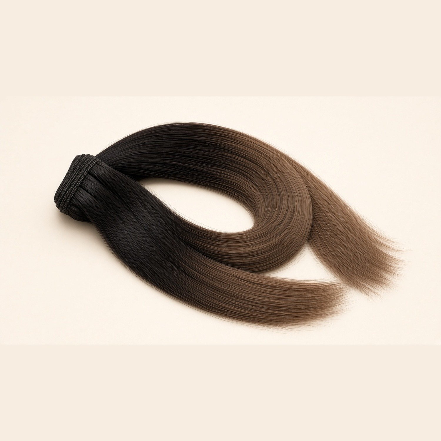 Russian Hair Extensions 18" #T1/#6 Ombre Black to Light Brown Straight