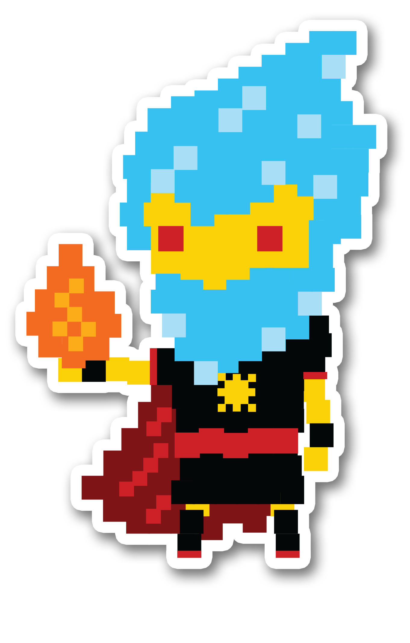 8-bit Kai sticker 3"