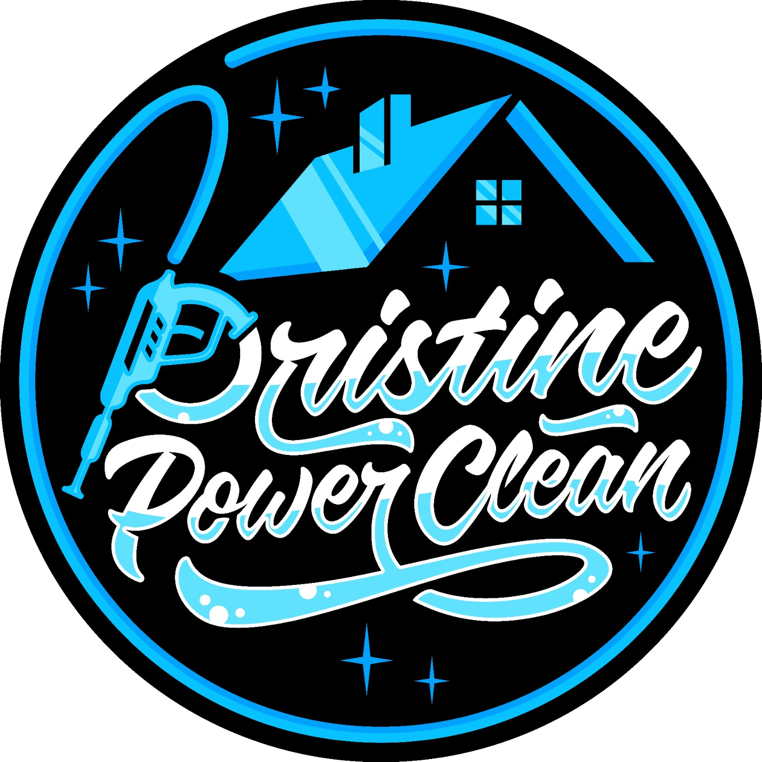 Pristine Power Clean exterior cleaning company logo.