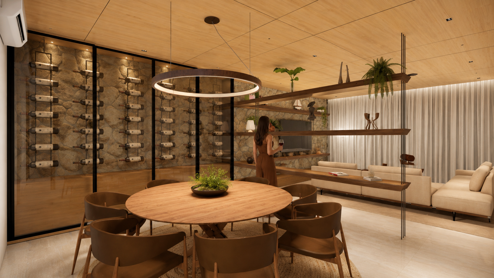 Residência contemporânea de alto padrão desenvolvida pela Fdonati Studio, com arquitetura integrada à natureza, piscina privativa, estrutura leve em madeira, paisagismo tropical e espaços projetados para conforto, sofisticação e bem-estar.