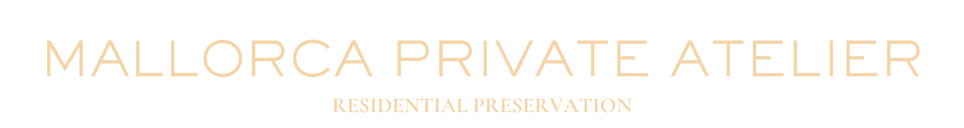 Texto en una imagen que dice 'Mallorca Private Atelier, Residential Preservation'