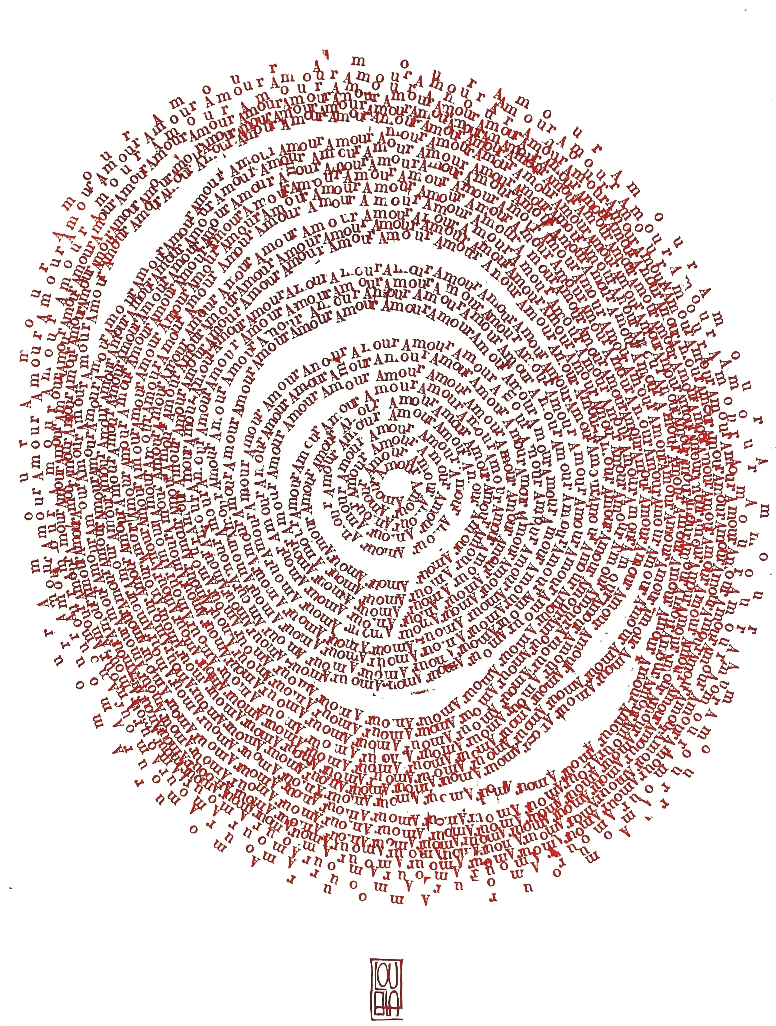 Empreinte Amour - Rouge
Sérigraphie sur papier 320gr/m2
Édition limitée à 10 exemplaires , signée et numérotée 
50x70cm
150€ - Épuisée 