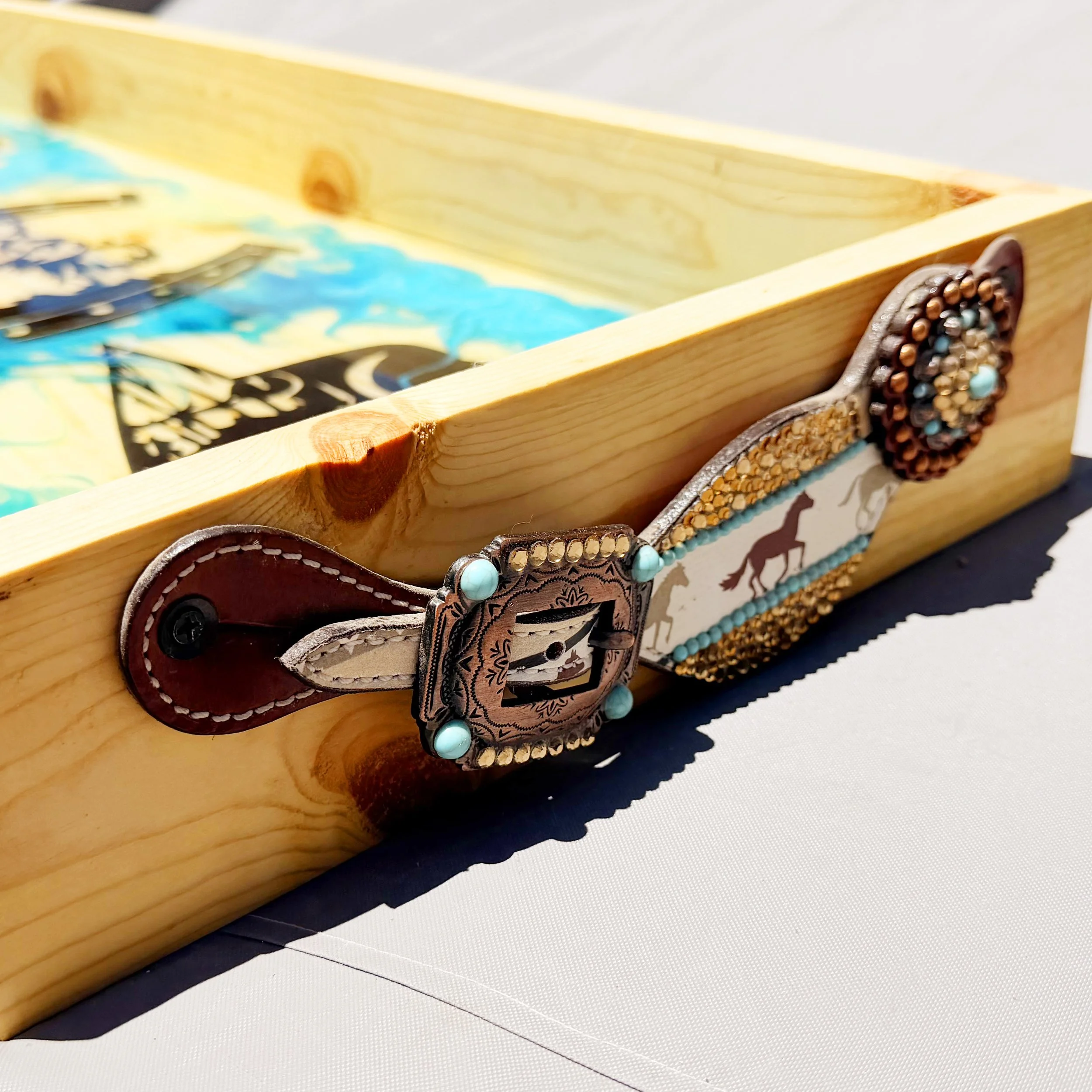 Epoxy Cowboy Serving Tray