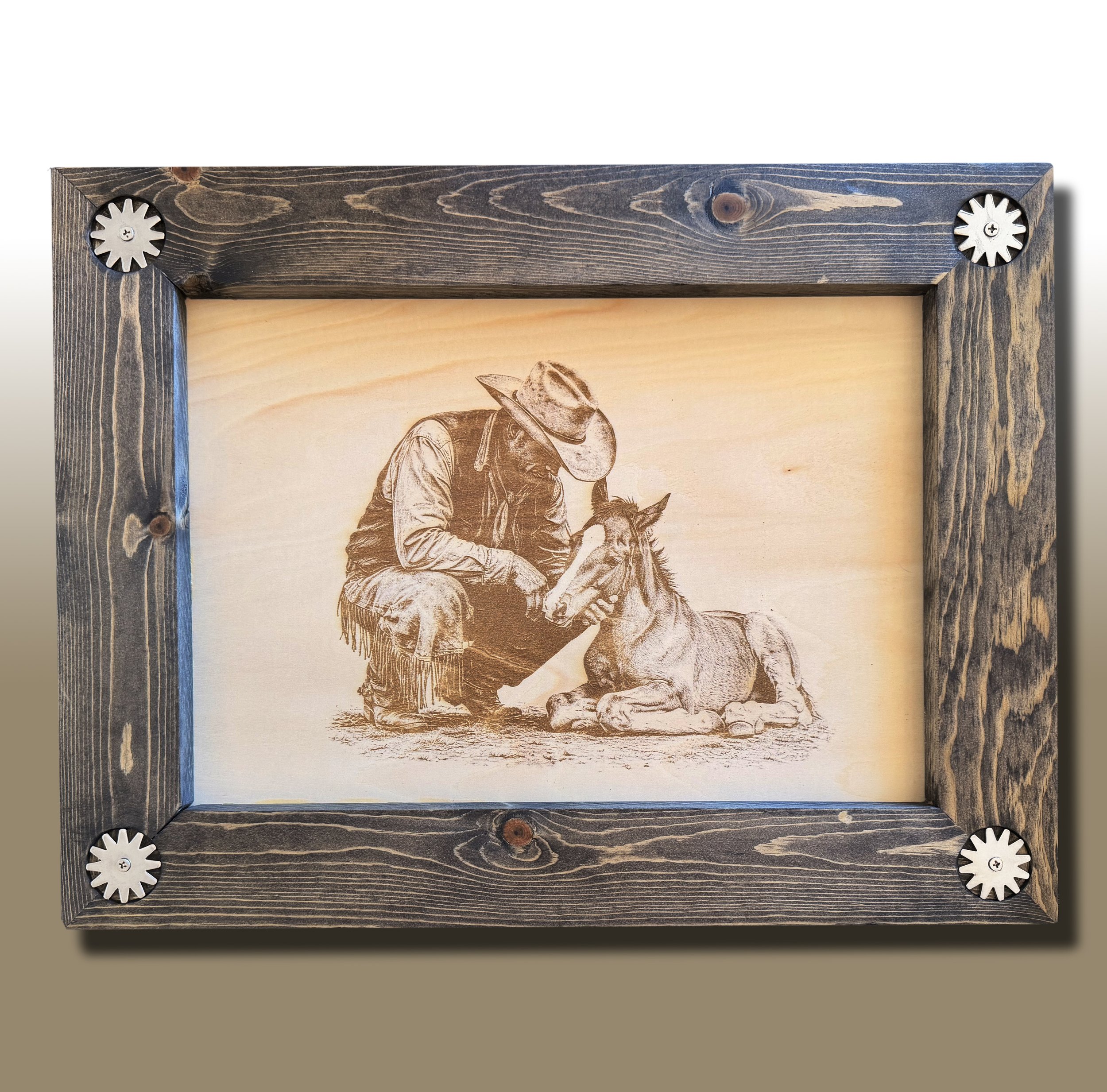 The Making of a Ranch Horse, Laser Engraved Wall Art