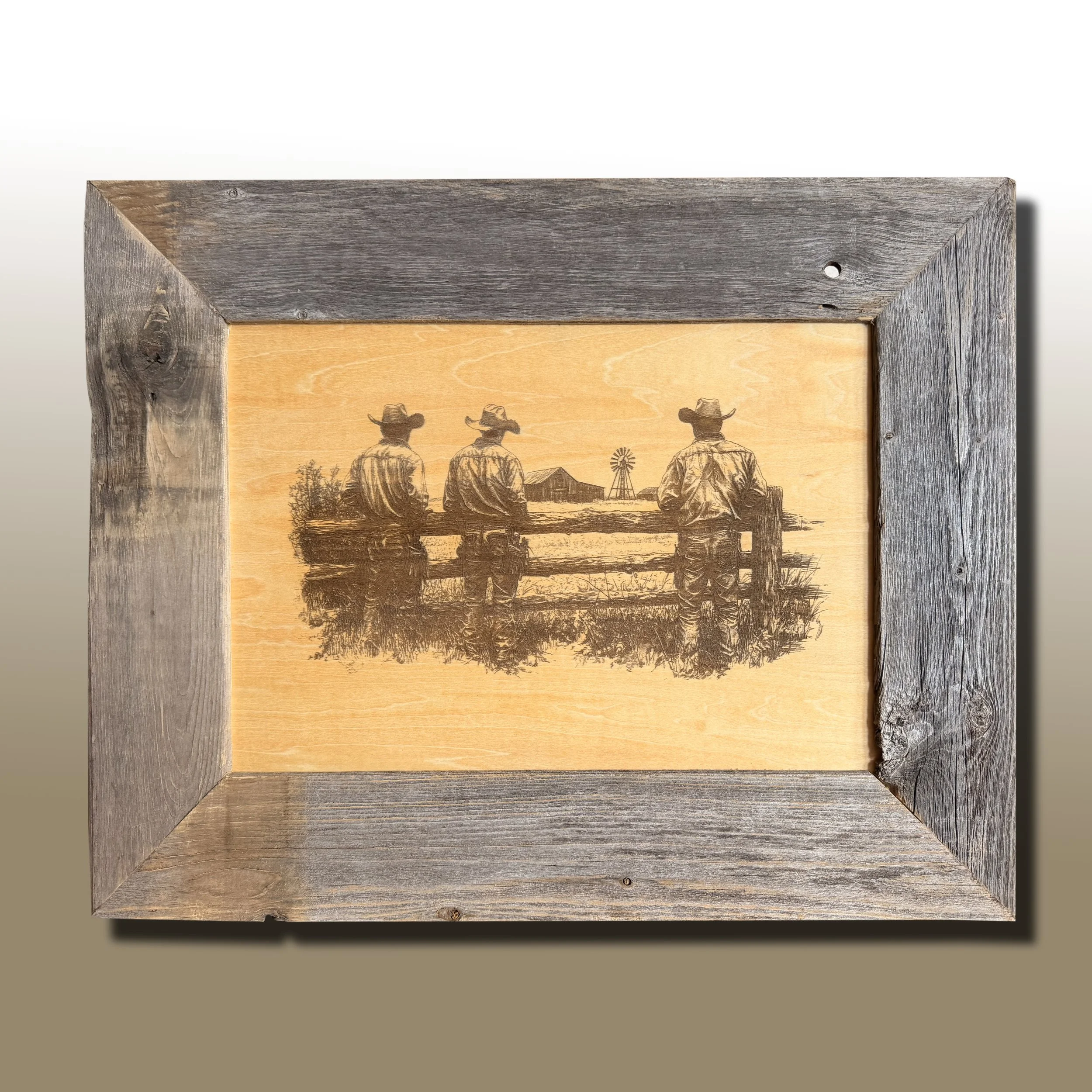 Fence Line Conversations, Laser Engraved Wall Art (Copy)