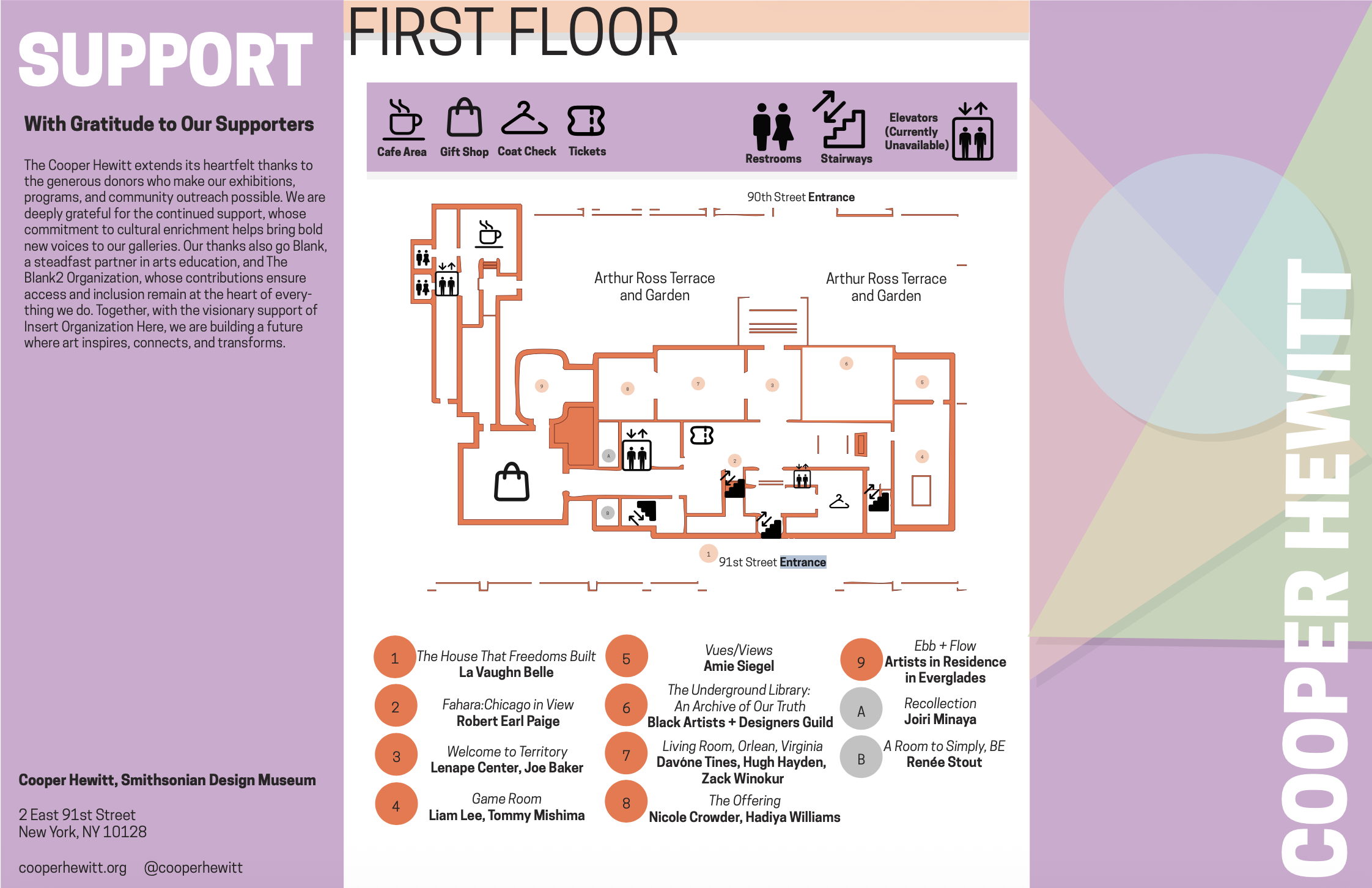 2025 | Cooper Hewitt Directory | Map Redesign
