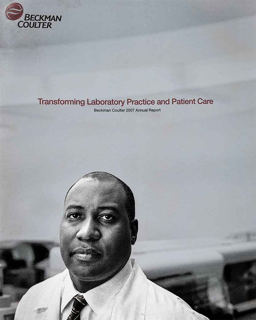 Joe Wilson on the 2007 Cover of BeckmanCoulter's Annual Report
