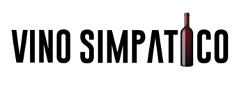 Logo with text 'VINO & SHIMPA' and a red wine bottle icon.