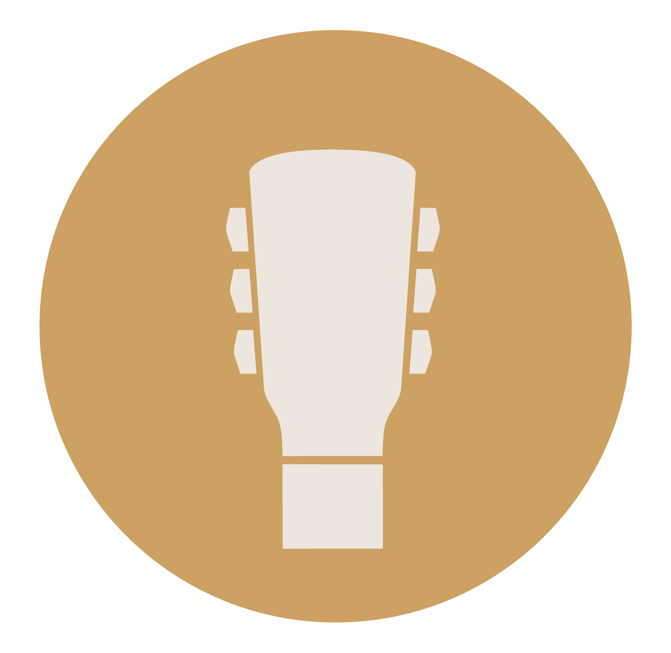 Acoustic guitar icon representing live music