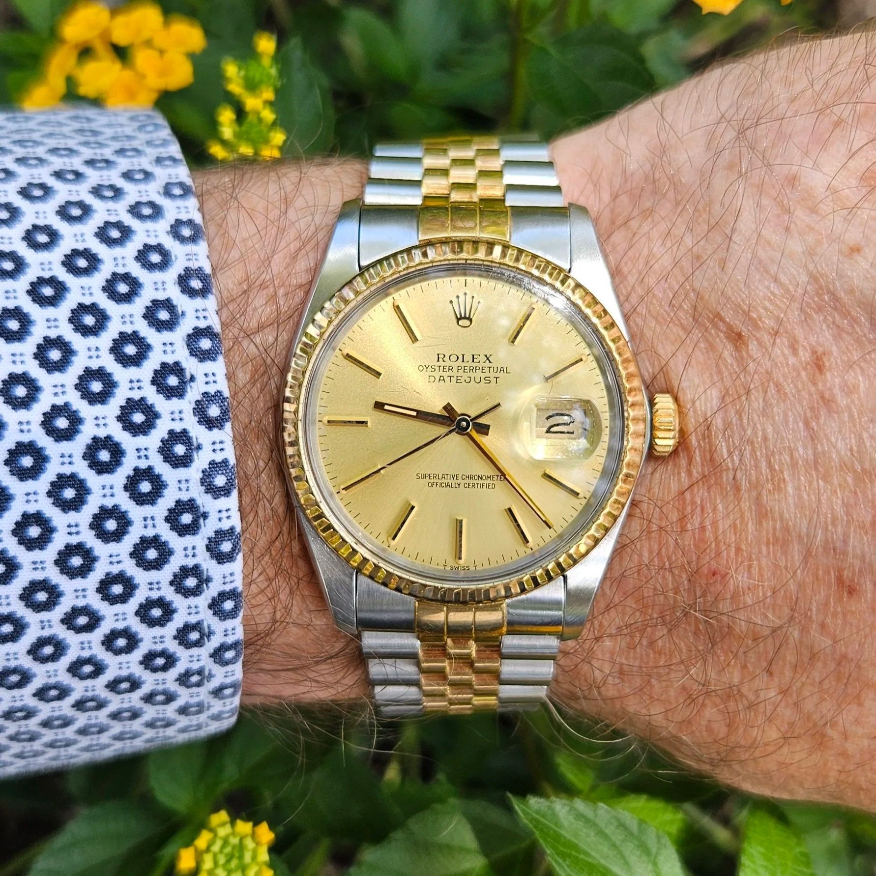 1985 Rolex Datejust 18k Gold