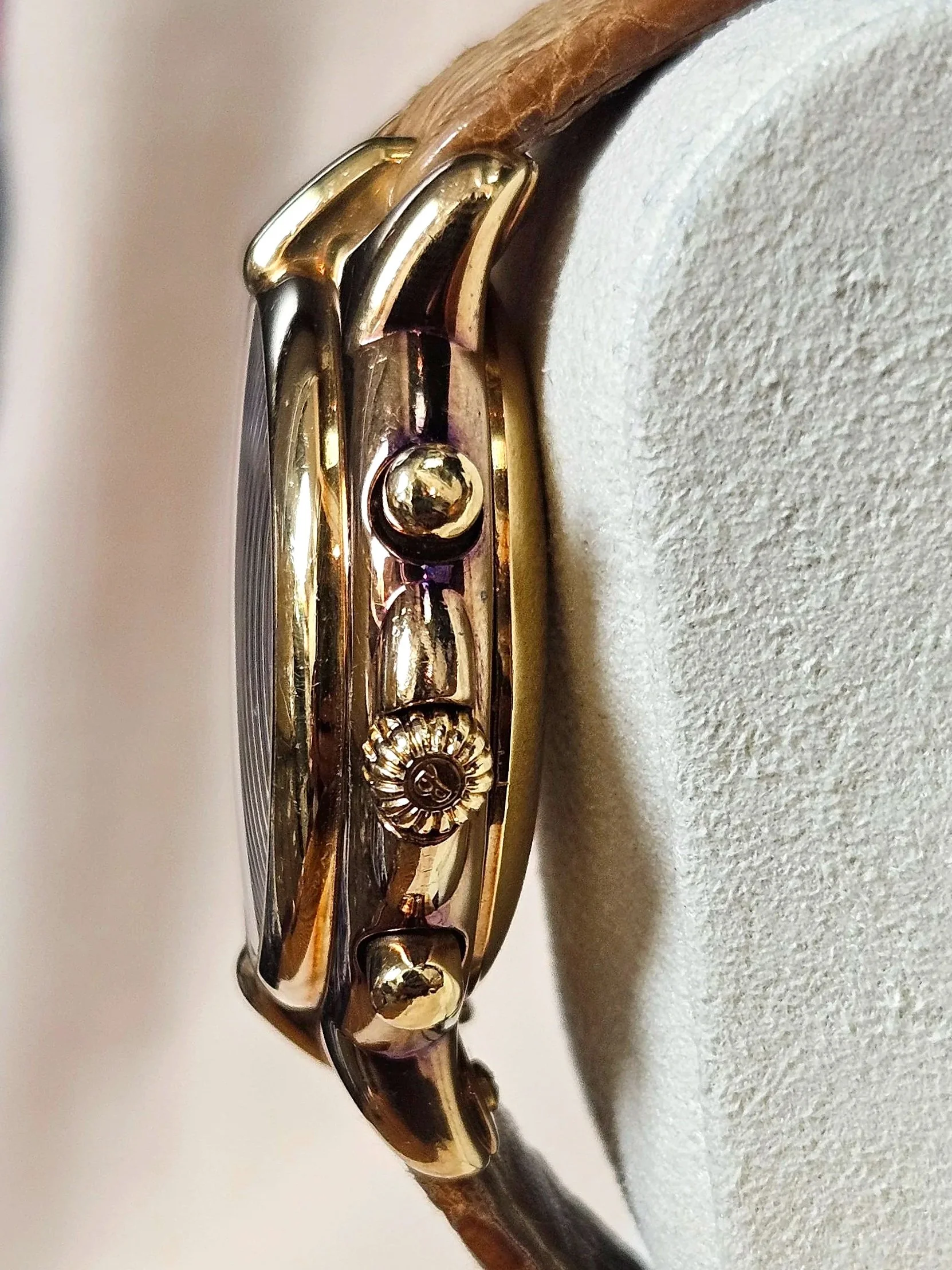 1999 Bertolucci Pulchra 18kt Chronograph 40mm Ostrich Band Reynolds & Co, Winter Park, Fl Park Ave Jewelers