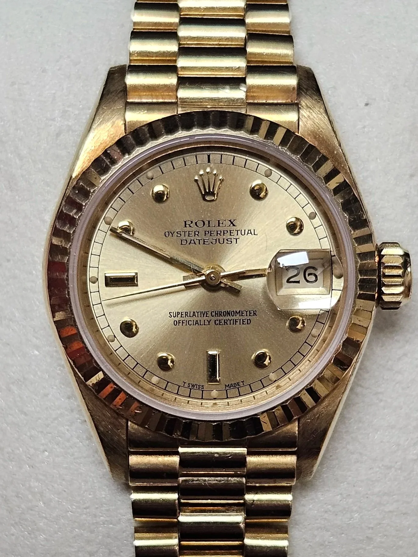 20260826_123954.Vintage 1986 18Kt Ladies Presidential Datejust