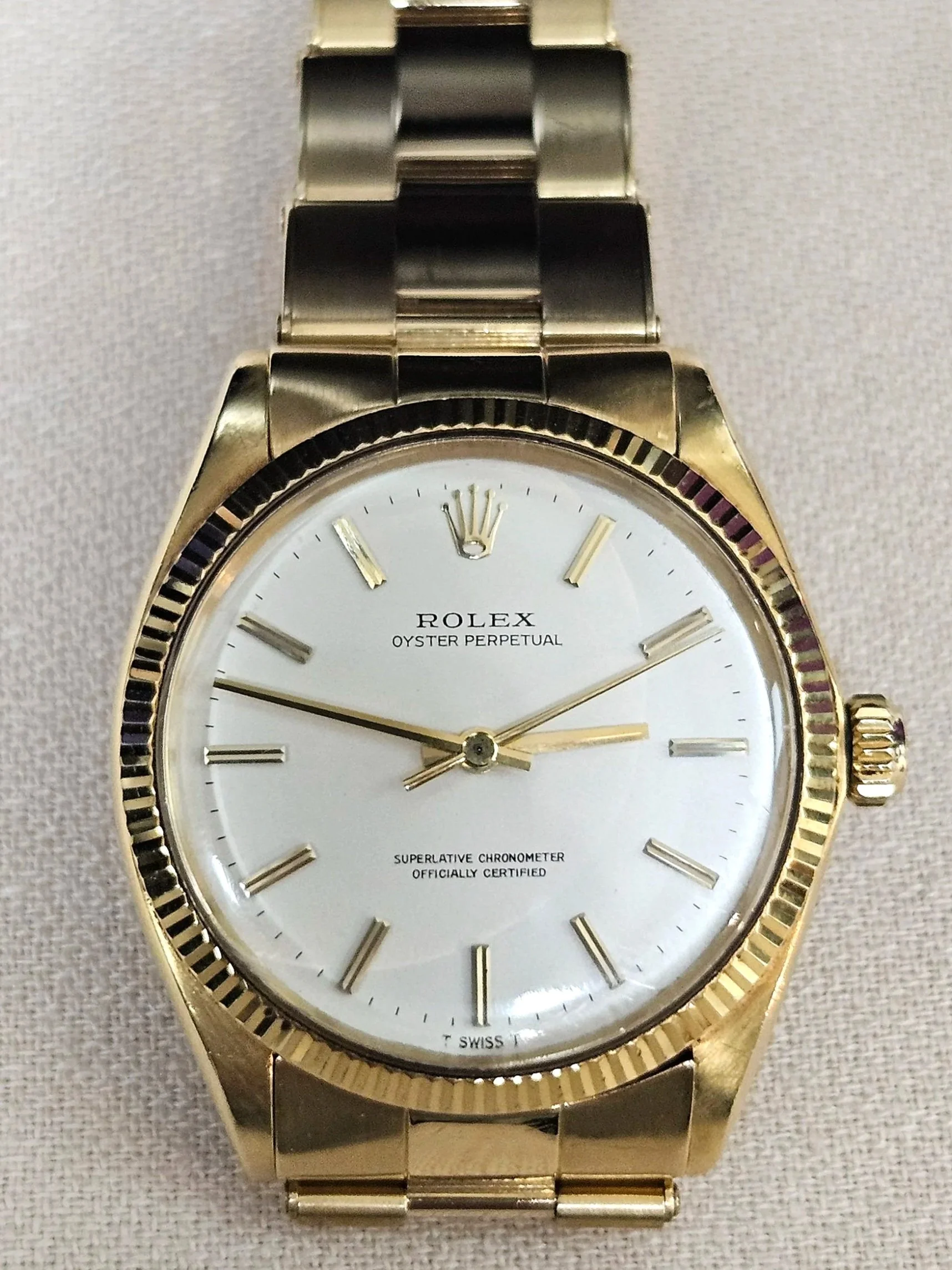 1969 Rolex 18kt Yellow Gold Non-Date Oyster
