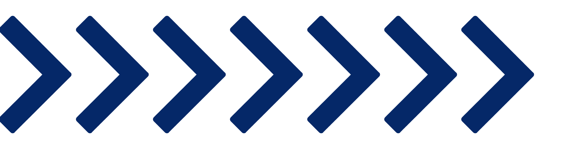 A series of navy blue arrows pointing to the right, arranged in a horizontal line.