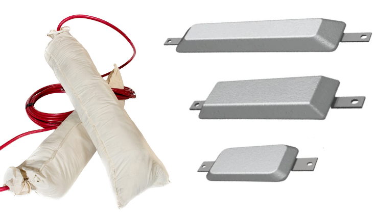 Ánodos de sacrificio de Aluminio, Magnesio y Zinc