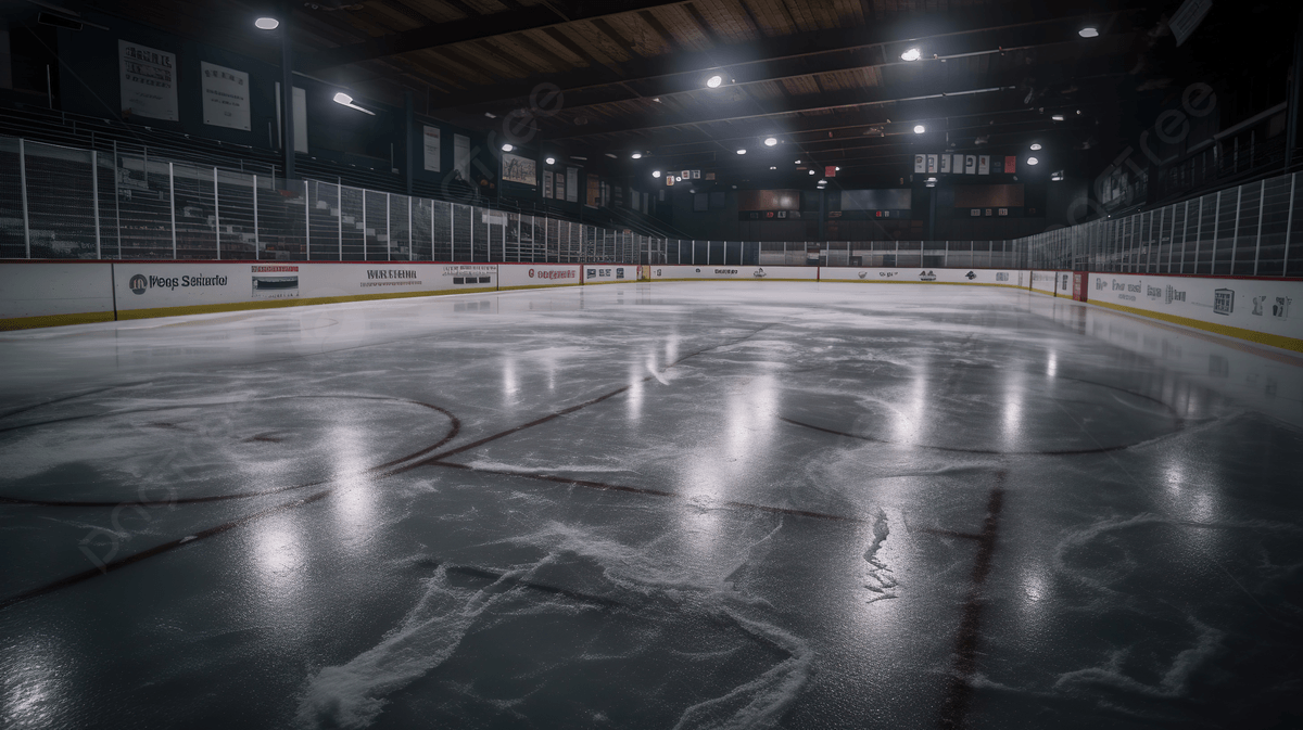 Empty indoor hockey rink at 716 Sports Management