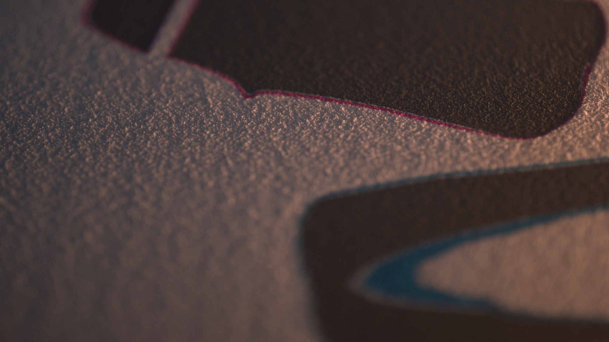 Close-up of 3D printed material texture