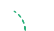 Empty white background with a small green dashed circle in the upper left corner.