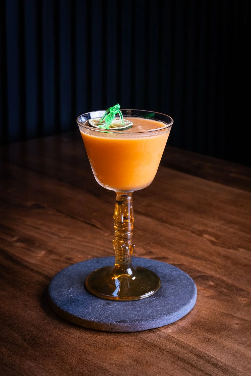 NEW KID ON THE BLOCK |
tamarind infused Bacardi 8, mango,
coconut cream, lime, Underberg,
Angostura bitters