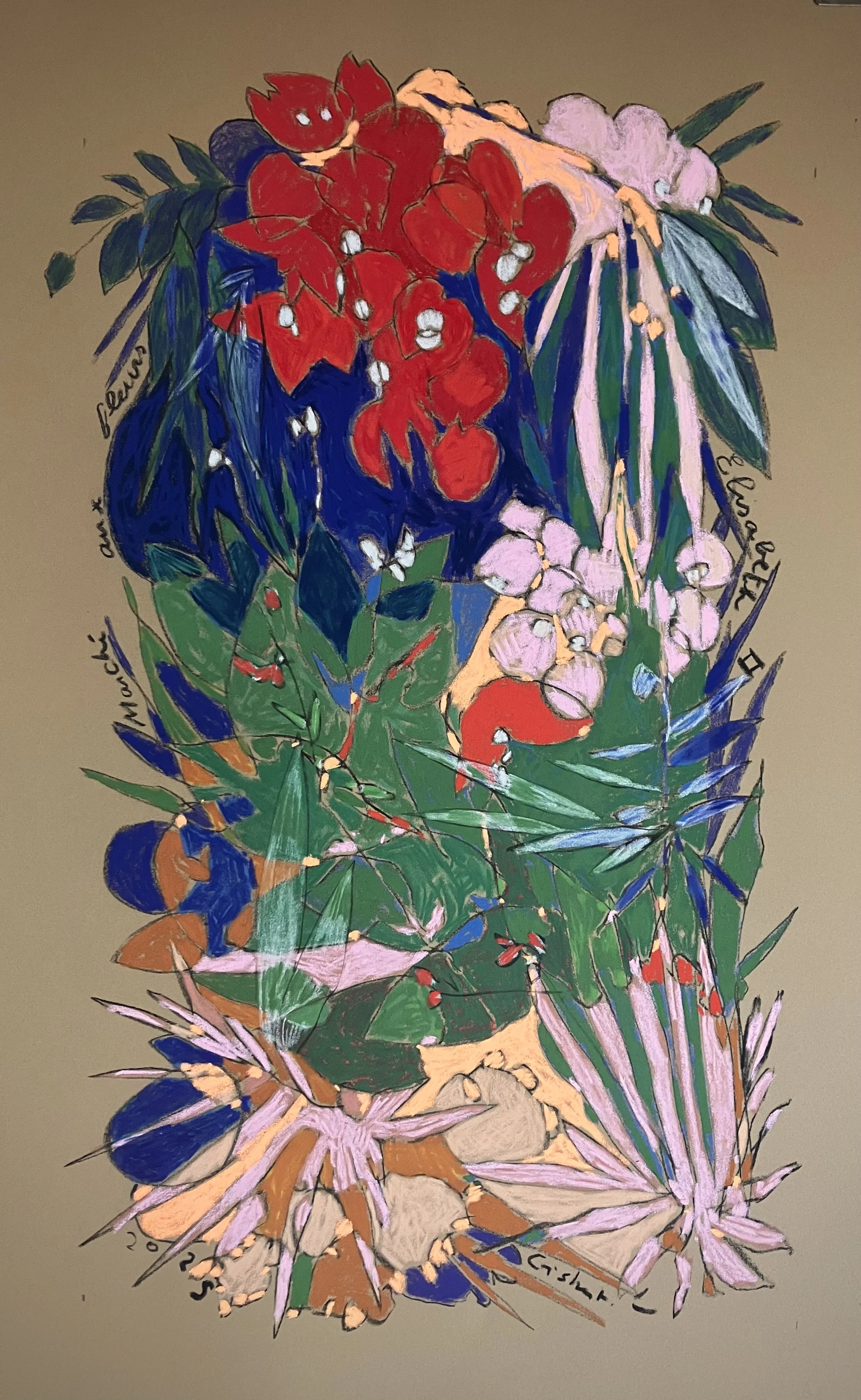 Marché aux fleurs - 70x50 - vendu