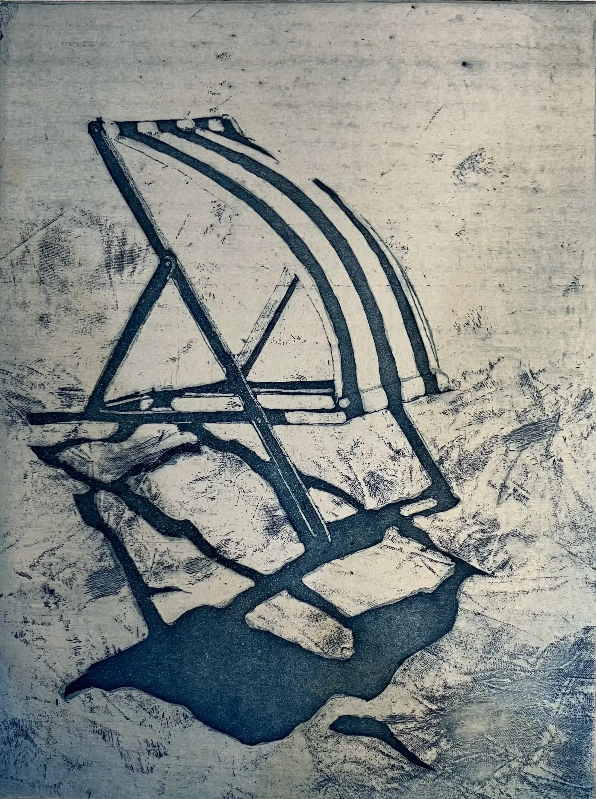 Vent d'été - Aquatinte - Plaque 20x15