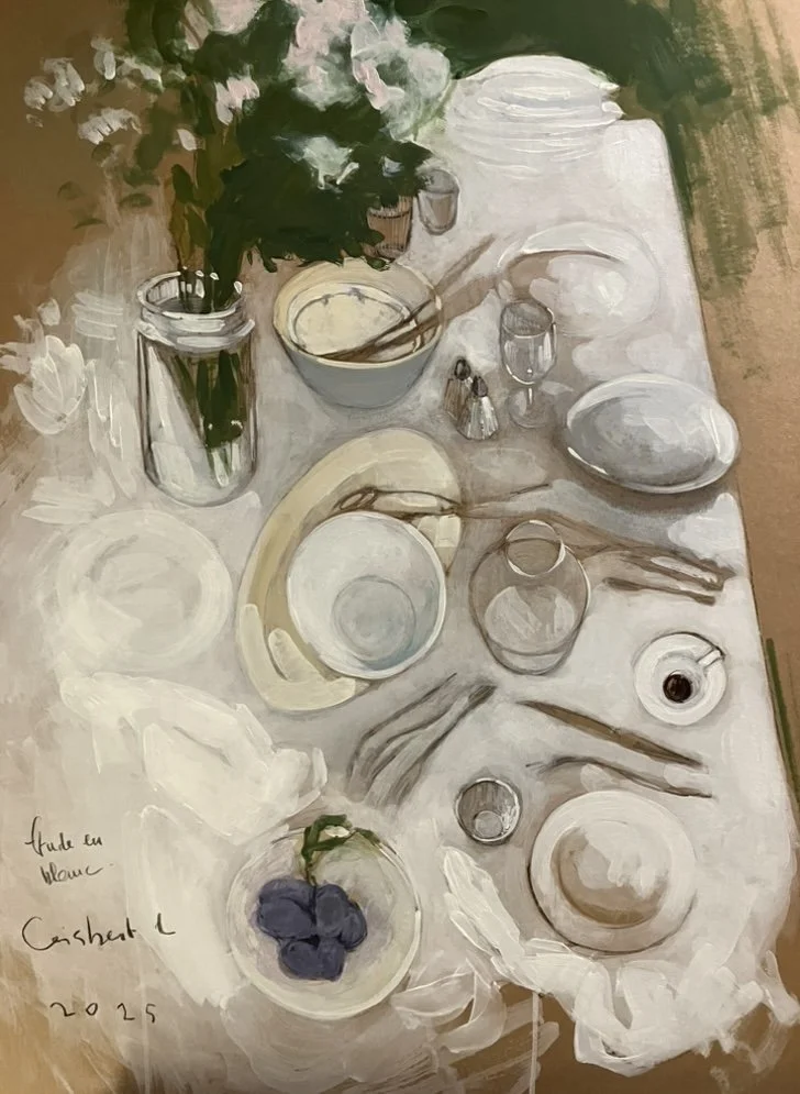 Etude en blanc - Technique mixte sur carton - 80x60 - vendu