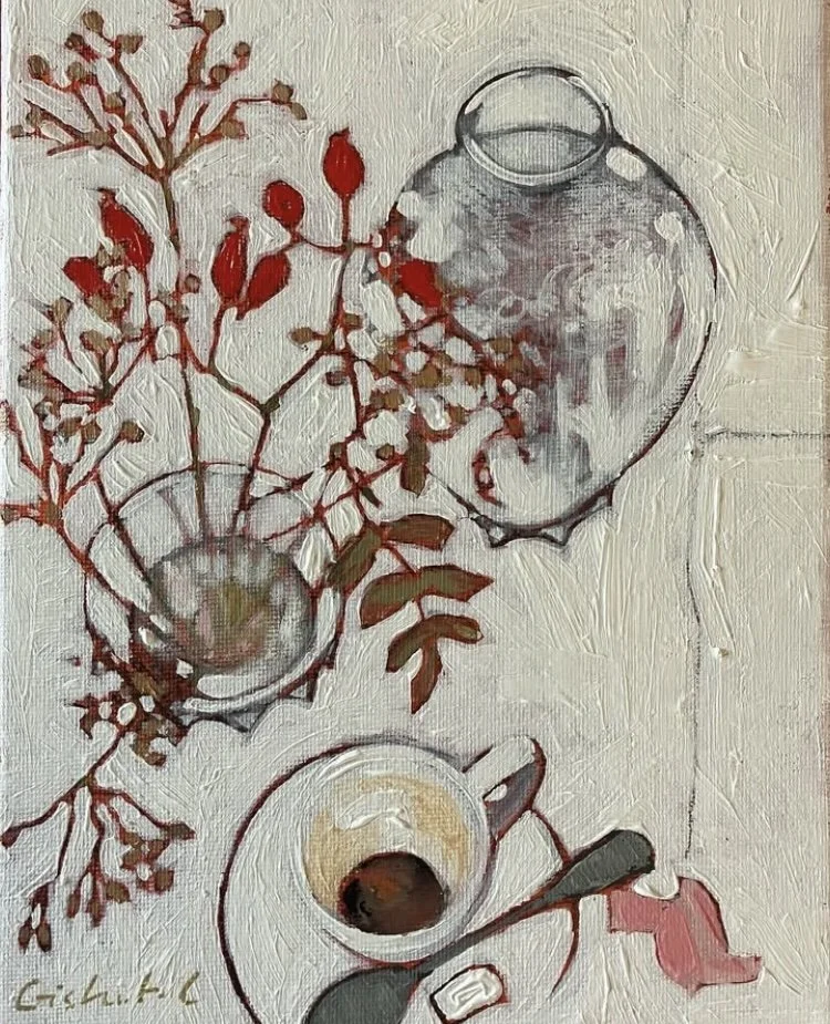 Bouquet d'hiver - Acrylique sur toile - 24x18 - vendu